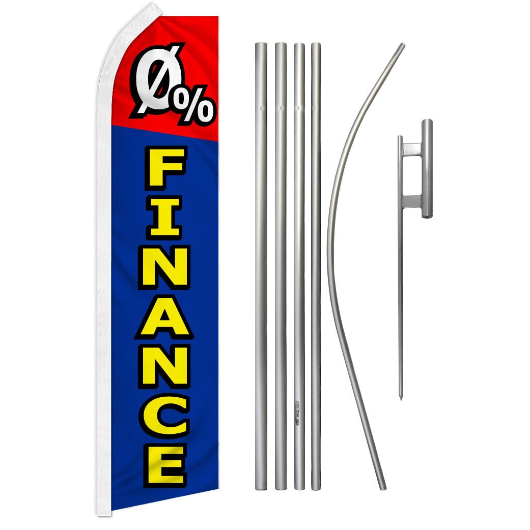 0 Percent Finance Super Flag & Pole Kit - Flags Importer