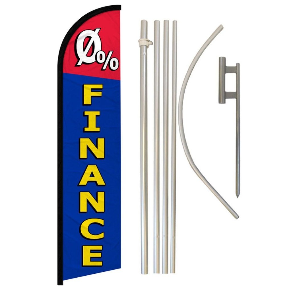 0 Percent Finance Windless Banner Flag & Pole Kit - Flags Importer