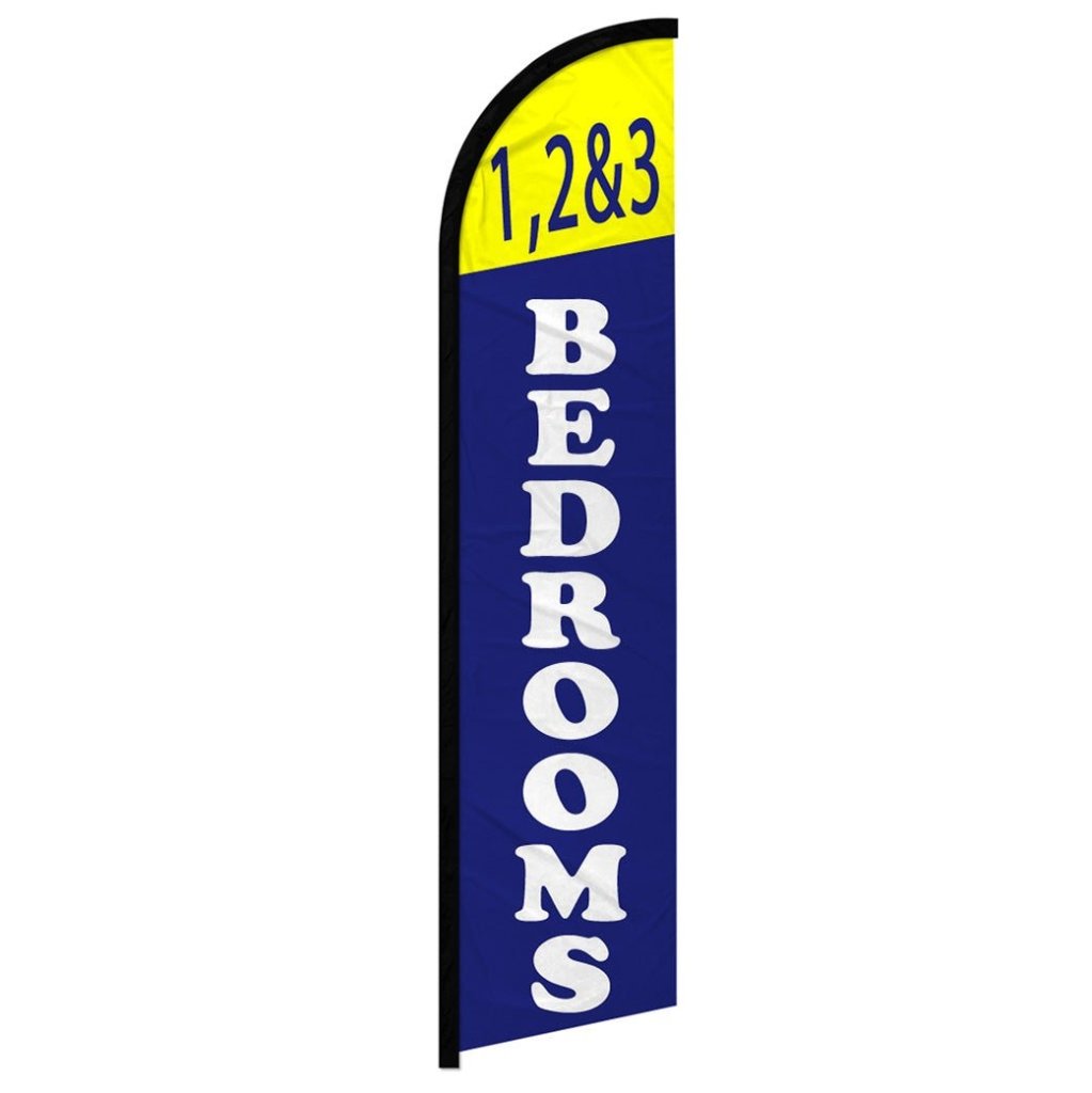 1, 2 & 3 Bedrooms Windless Banner Flag - Flags Importer