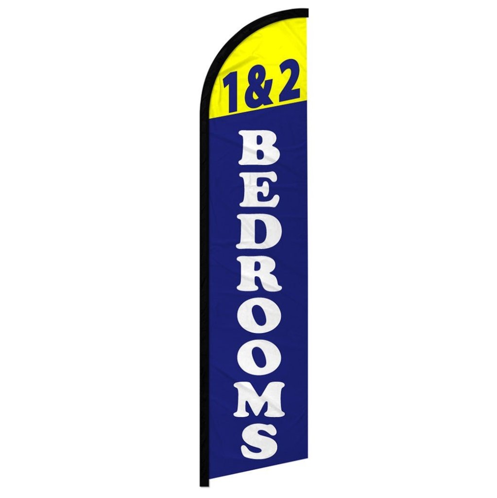 1 & 2 Bedrooms Windless Banner Flag - Flags Importer