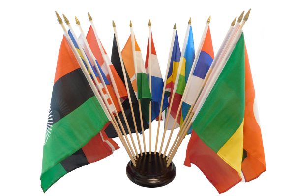 (12x18in) Set of 20 African Stick Flags - Flags Importer