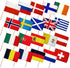 (12x18in) Set of 20 European Stick Flags - Flags Importer