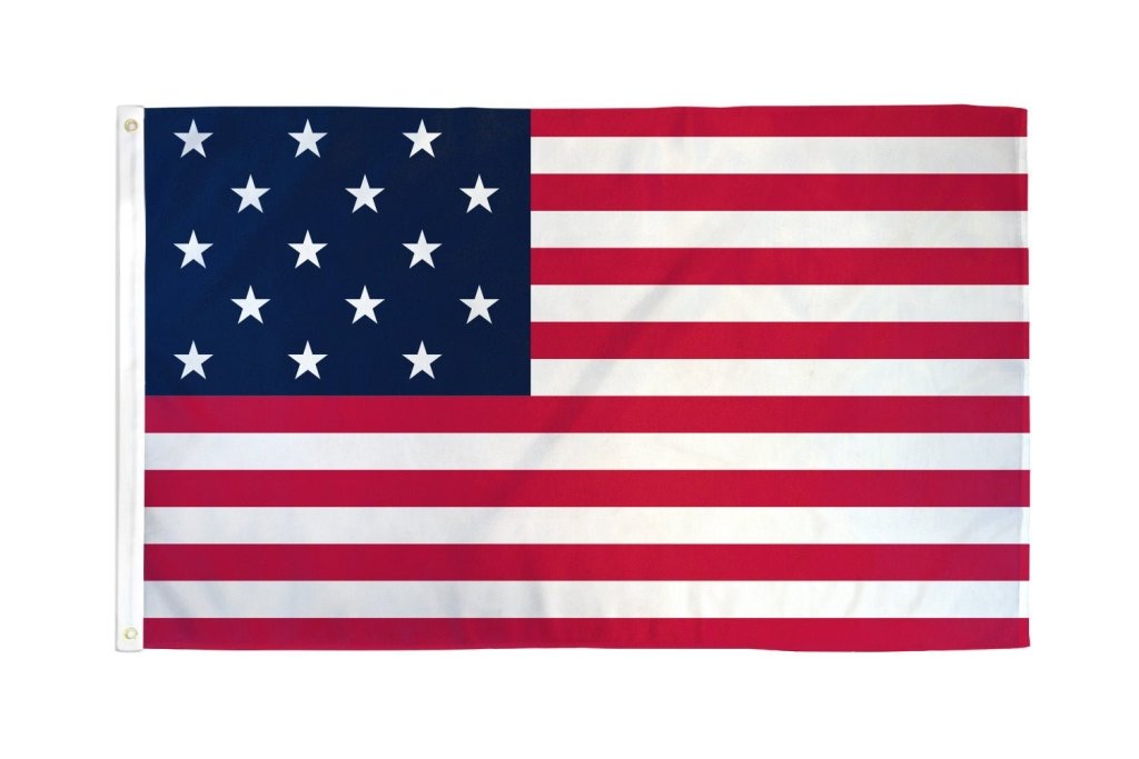 15 Star Spangled Banner Flag 3x5ft Poly - Flags Importer