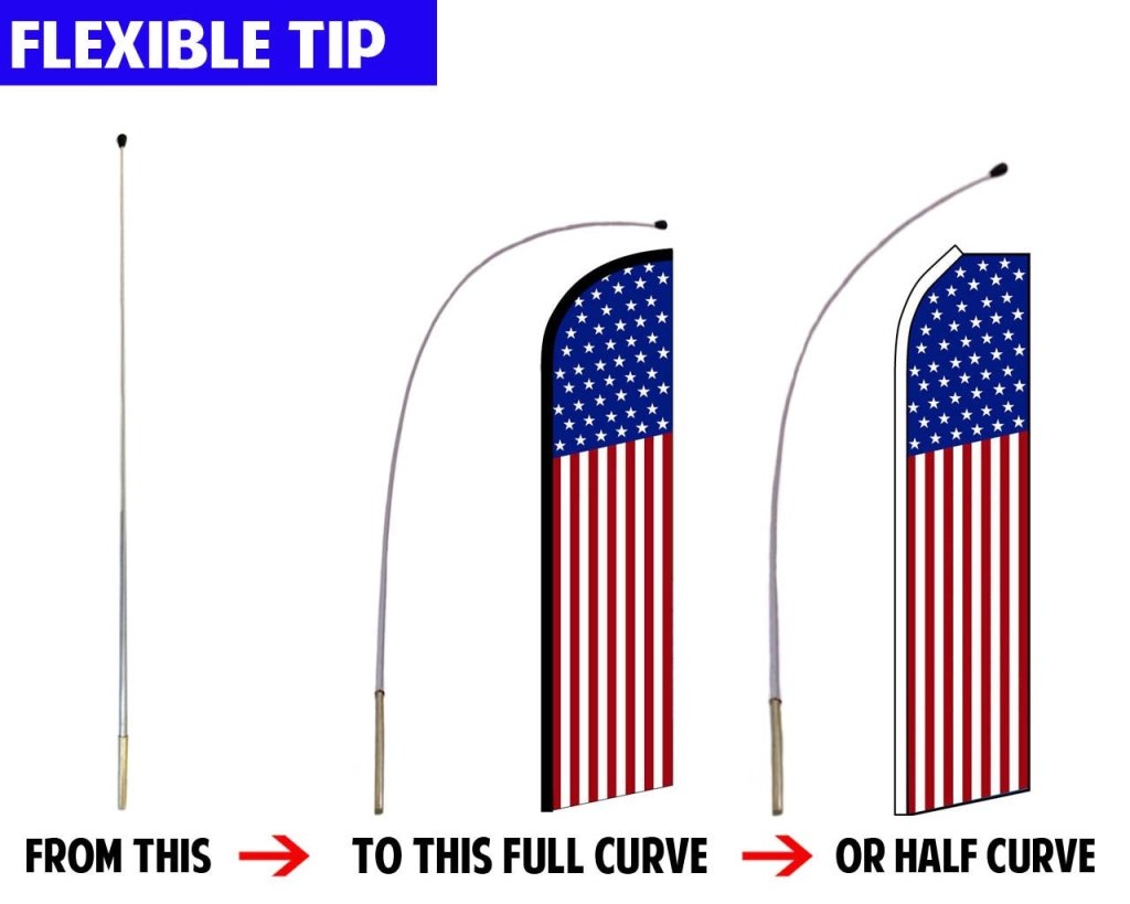 16ft Convertible Advertising Flag Pole - Flags Importer