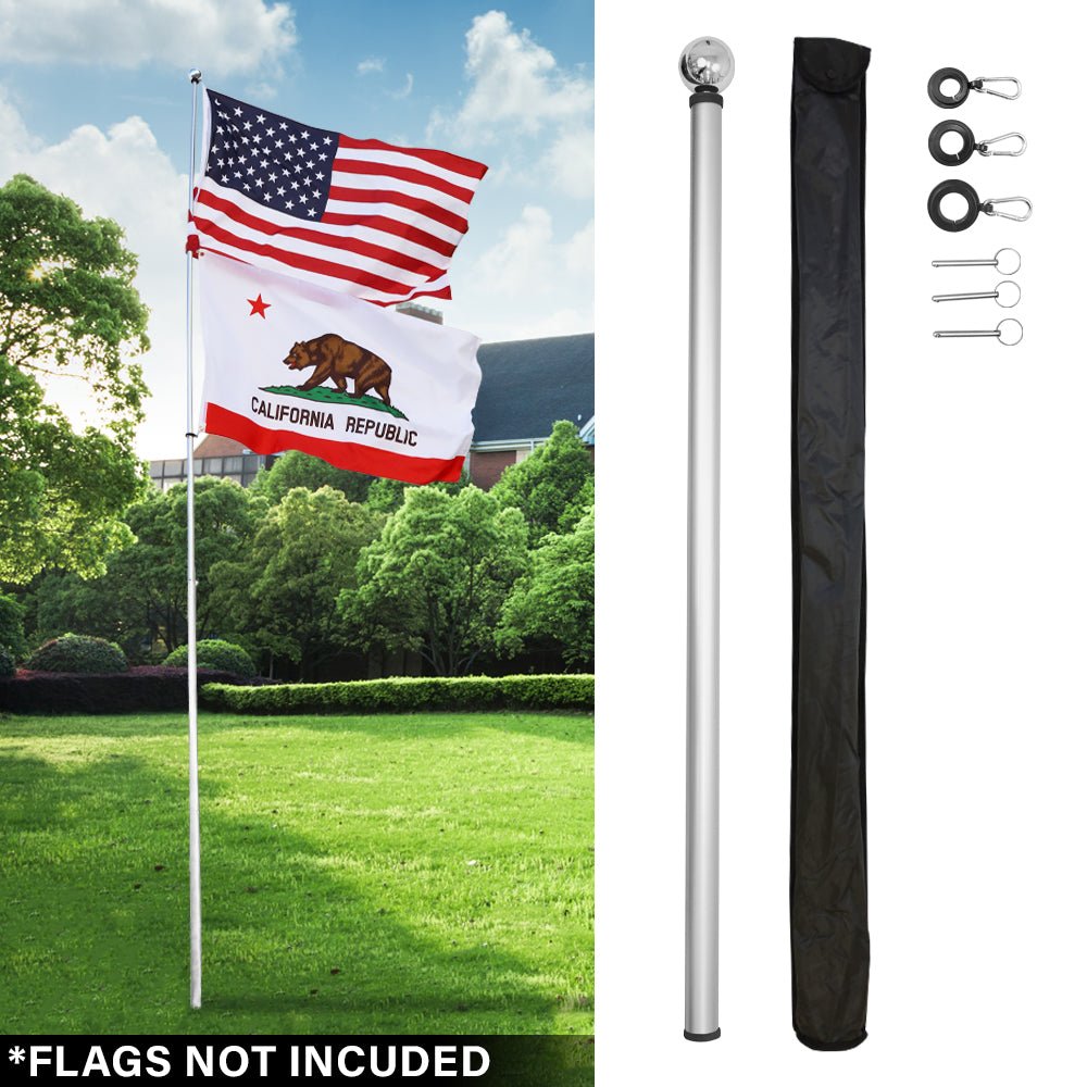 16ft Deluxe Fiberglass Pole - Flags Importer