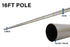 16ft Deluxe Fiberglass Pole - Flags Importer