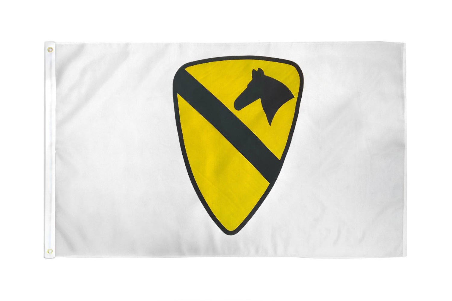 1st Cavalry (White) Flag 3x5ft Poly - Flags Importer