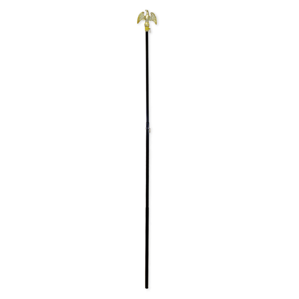 8ft Black Aluminum Flag Pole (Eagle Top)