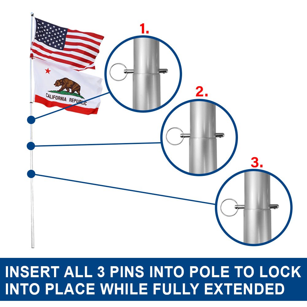 20ft Deluxe Fiberglass Pole - Flags Importer