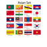 (2x3ft) Set of 20 Asian Flags - Flags Importer