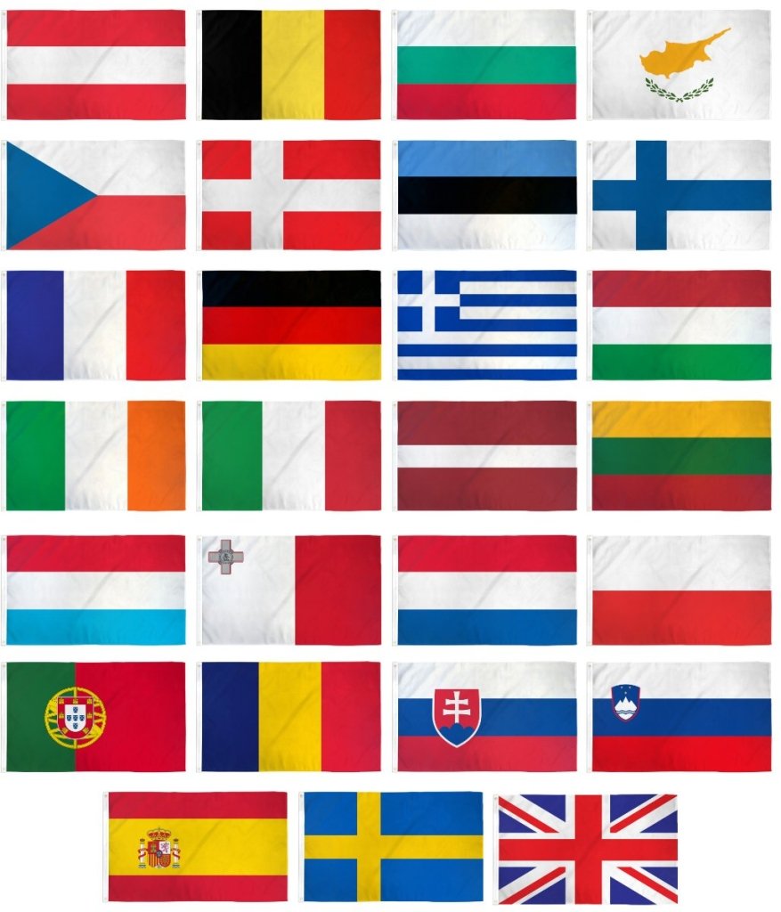 (2x3ft) Set of 27 European Union Flags - Flags Importer