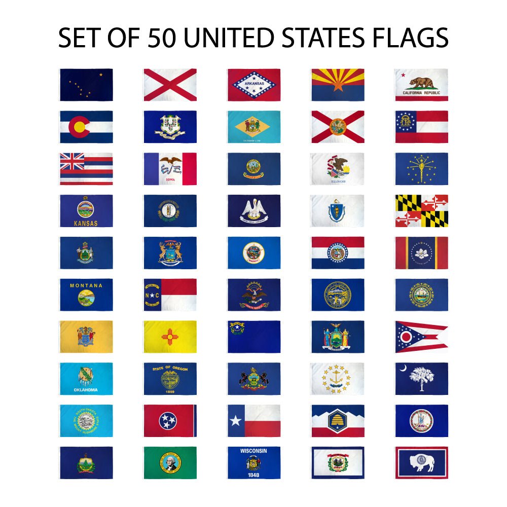 (2x3ft) Set of 50 State Flags - Flags Importer