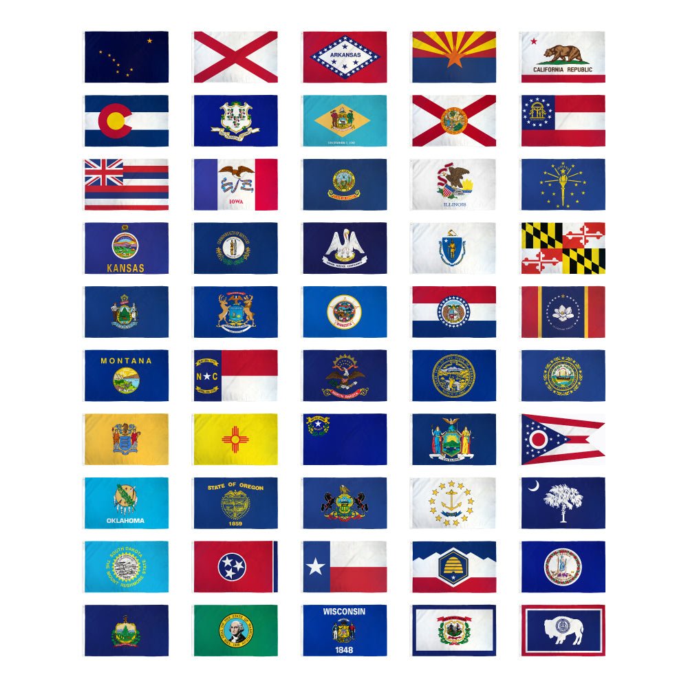 (2x3ft) Set of 50 State Flags - Flags Importer