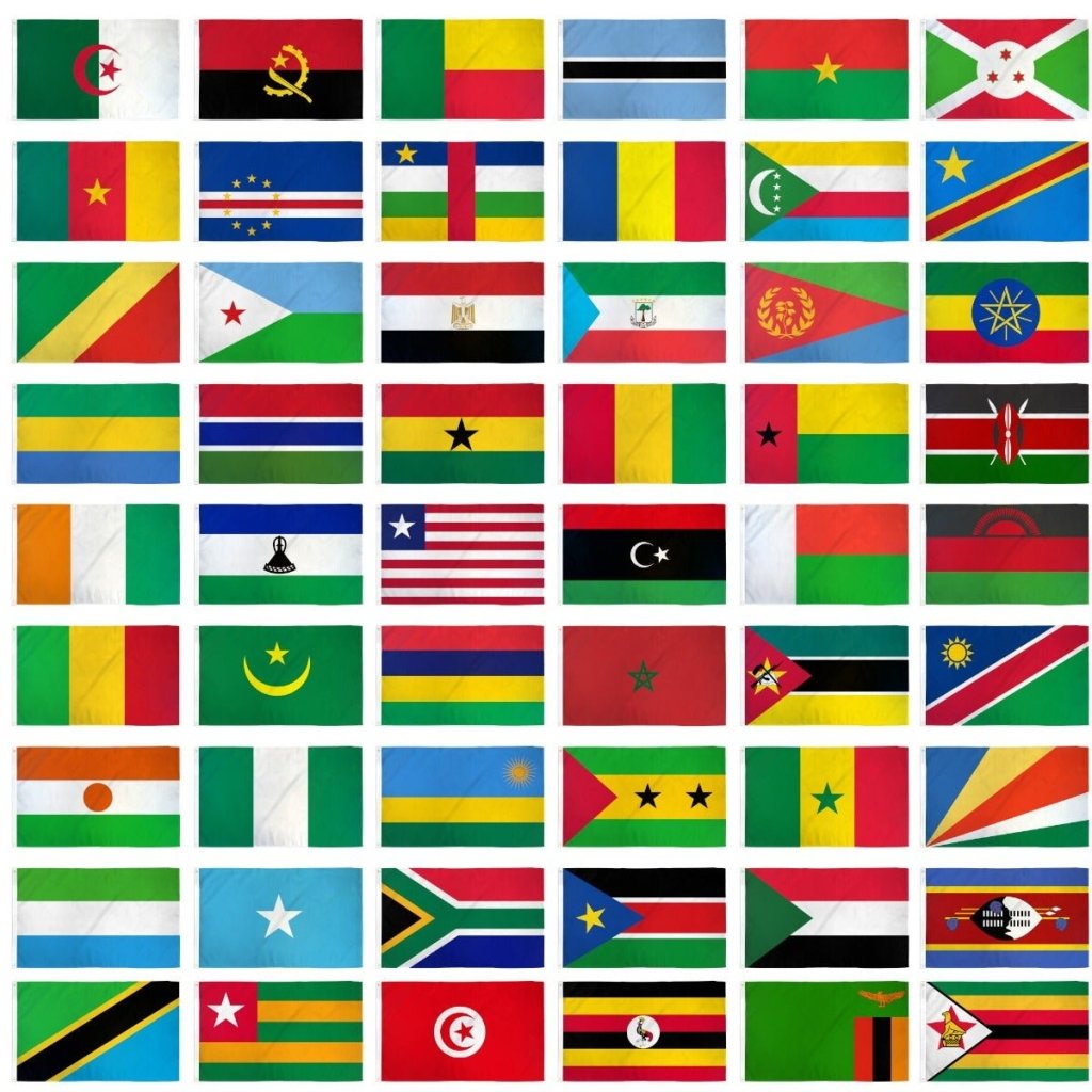 (2x3ft) Set of 54 African Flags - Flags Importer