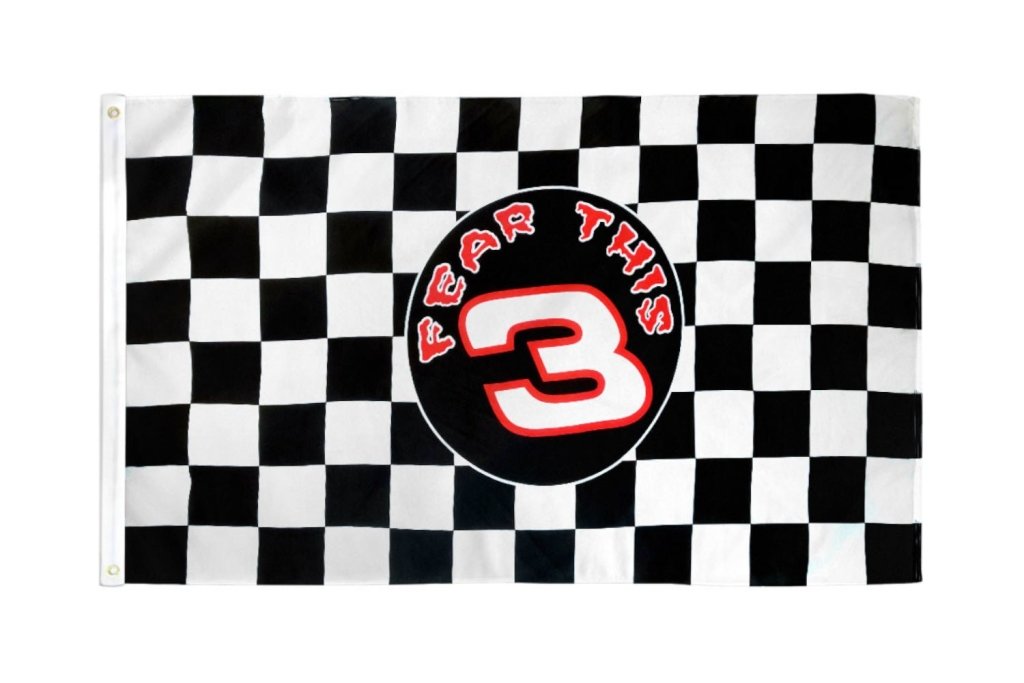 #3 Checkered Flag 3x5ft Poly - Flags Importer