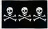 3 Skulls Pirate Flag 3x5ft Poly - Flags Importer