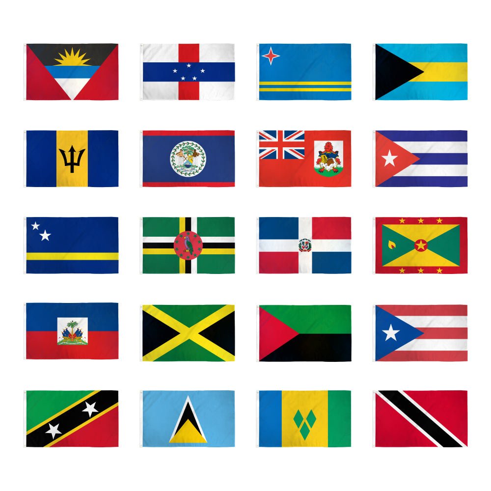 (3x5ft) Set of 20 Caribbean Flags - Flags Importer