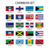 (3x5ft) Set of 20 Caribbean Flags - Flags Importer