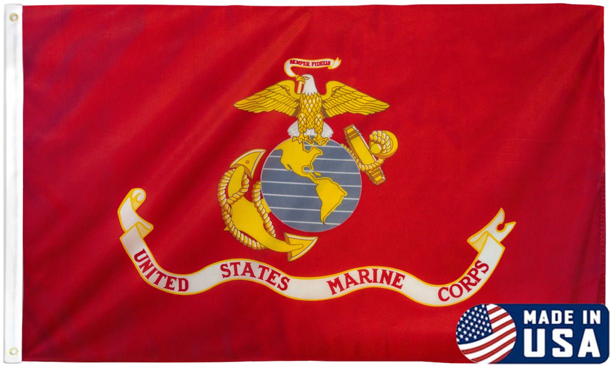 3x5ft U.S. Marine - American Made Nylon Flag (Valley Forge) - Flags Importer