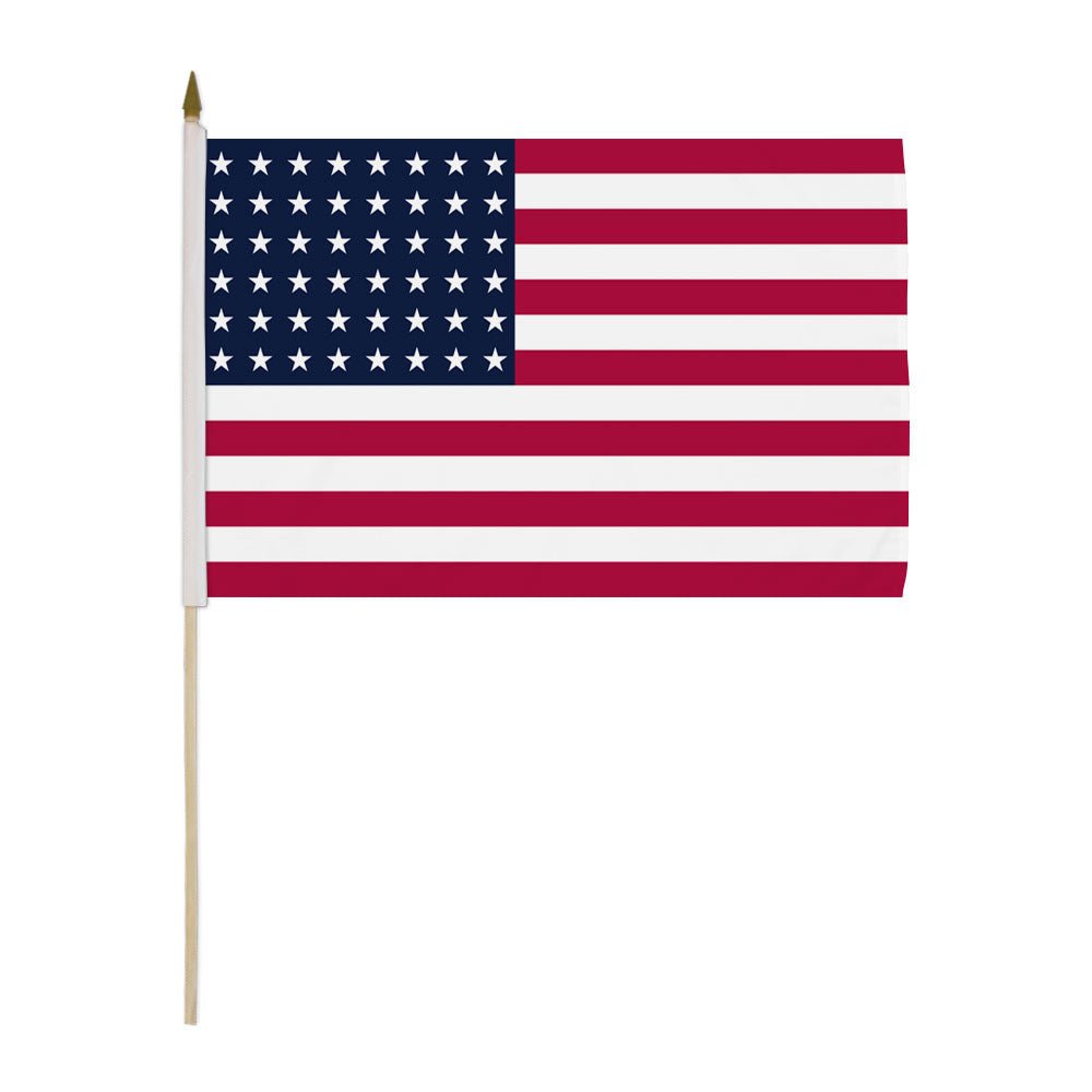 48 Star 12x18in Stick Flag - Flags Importer