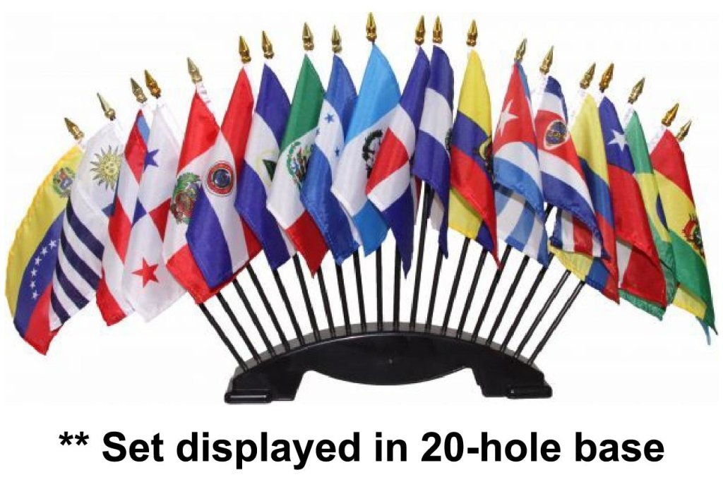 (4x6in) Set of 20 Asian Stick Flags - Flags Importer