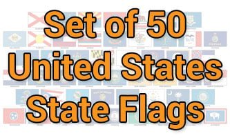 (4x6in) Set of 50 State Stick Flags - Flags Importer