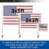 5ft Hand - Held Collapsible Flag Pole (Blue) - Flags Importer