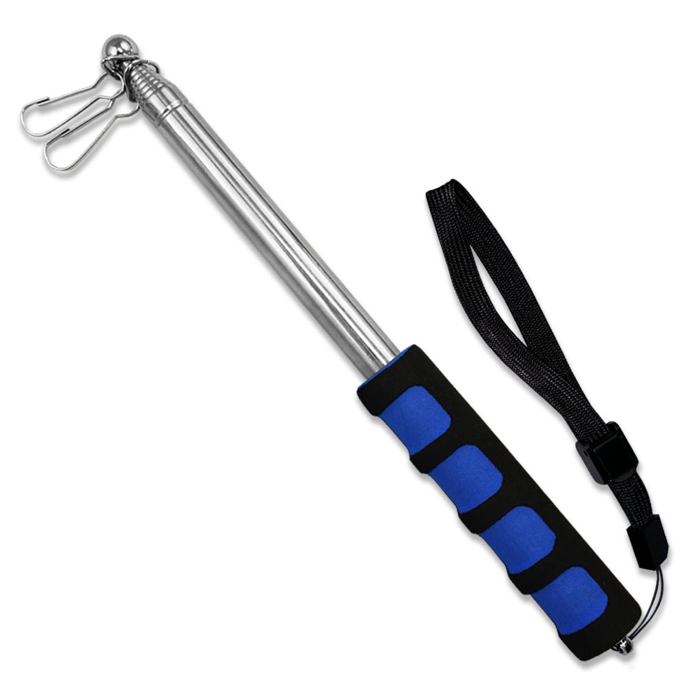 5ft Hand - Held Collapsible Flag Pole (Blue) - Flags Importer