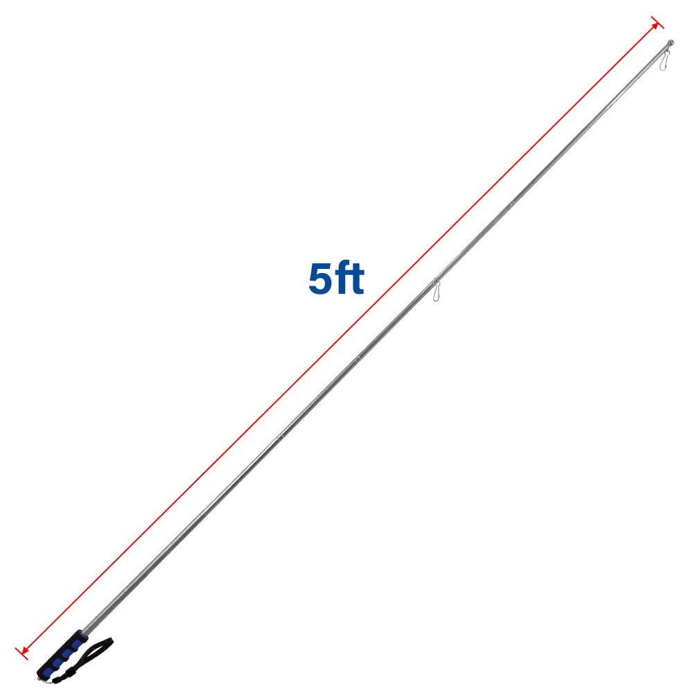 5ft Hand - Held Collapsible Flag Pole (Blue) - Flags Importer