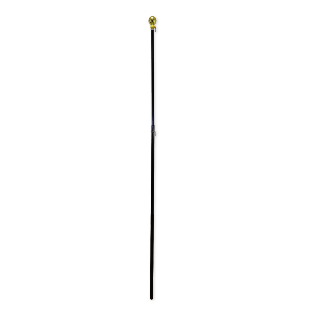 8ft Black Aluminum Flag Pole (Ball Top) - Flags Importer