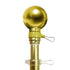 8ft Gold Aluminum Flag Pole (Ball Top) - Flags Importer