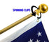 8ft Gold Flag Pole and Gold Base Kit (Ball Top) - Flags Importer