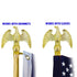 8ft Gold Flag Pole and Gold Base Kit (Eagle Top) - Flags Importer