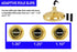 8ft Gold Flag Pole and Gold Base Kit (Eagle Top) - Flags Importer