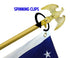 8ft Gold Flag Pole and Gold Base Kit (Eagle Top) - Flags Importer