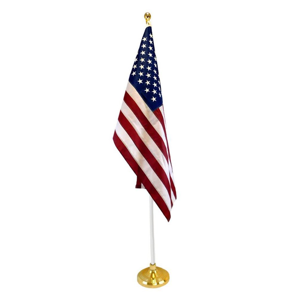 8ft White Aluminum Flag Pole (Ball Top) - Flags Importer