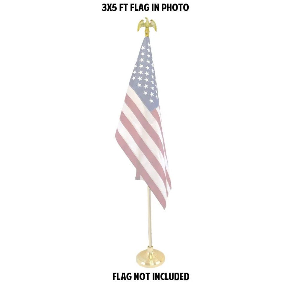 8ft White Aluminum Flag Pole (Eagle Top) - Flags Importer