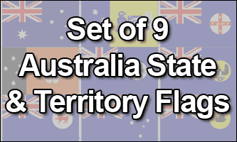 3x5ft Set of 9 Australia State/Territory Flags