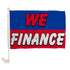 We Finance ( Blue & Red) Single-Sided Car Flag