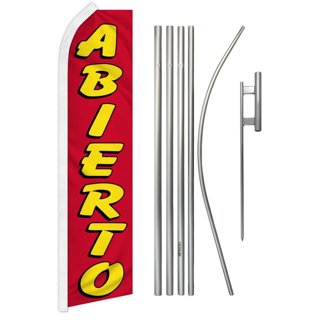 Abierto Super Flag & Pole Kit - Flags Importer