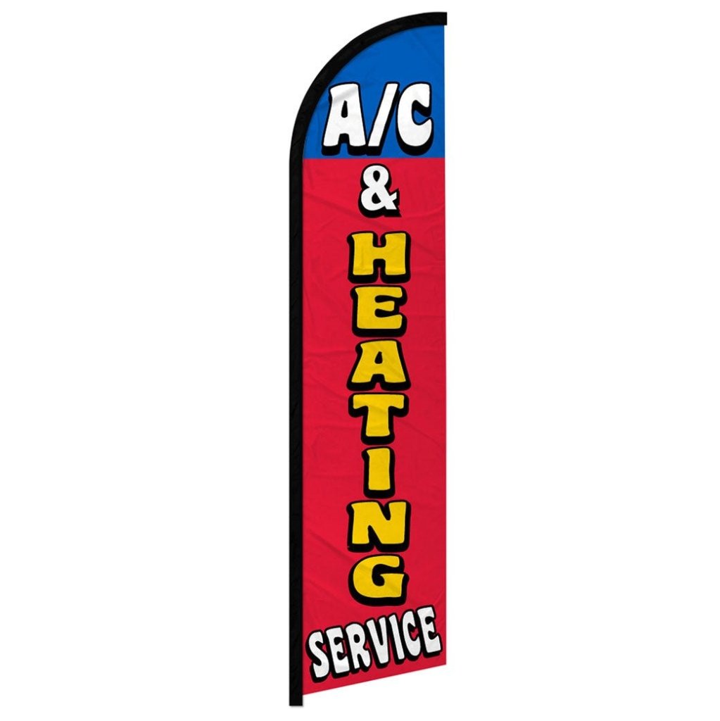 A/C & Heating Services Windless Banner Flag - Flags Importer