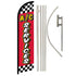 A/C Services (Red Checkered) Windless Banner Flag & Pole Kit - Flags Importer