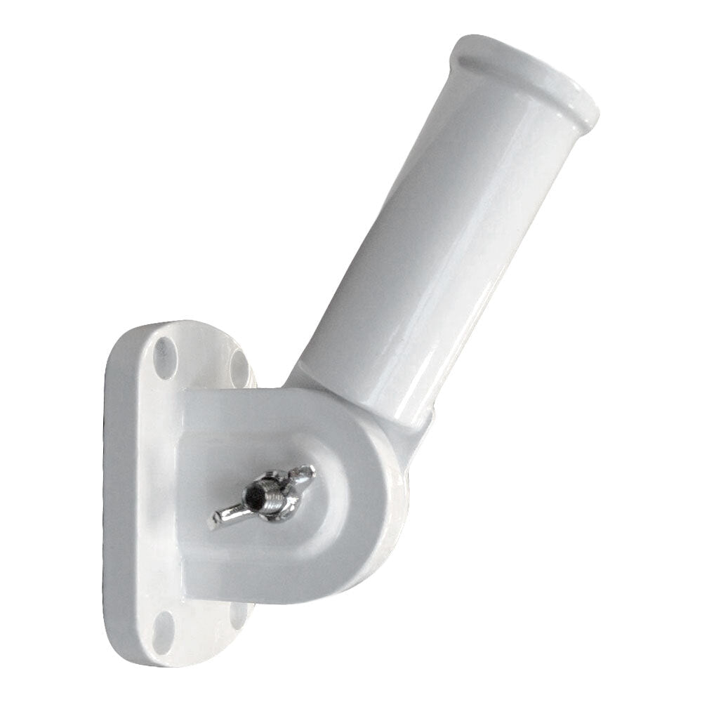 Adjustable Aluminum Bracket for Flag Pole (White) - Flags Importer