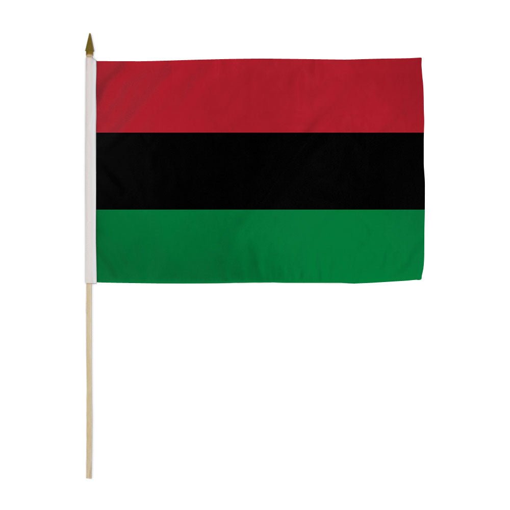 Afro American 12x18in Stick Flag - Flags Importer