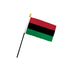 Afro American 4x6in Stick Flag - Flags Importer