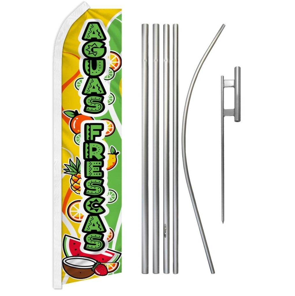 Aguas Frescas Super Flag & Pole Kit - Flags Importer