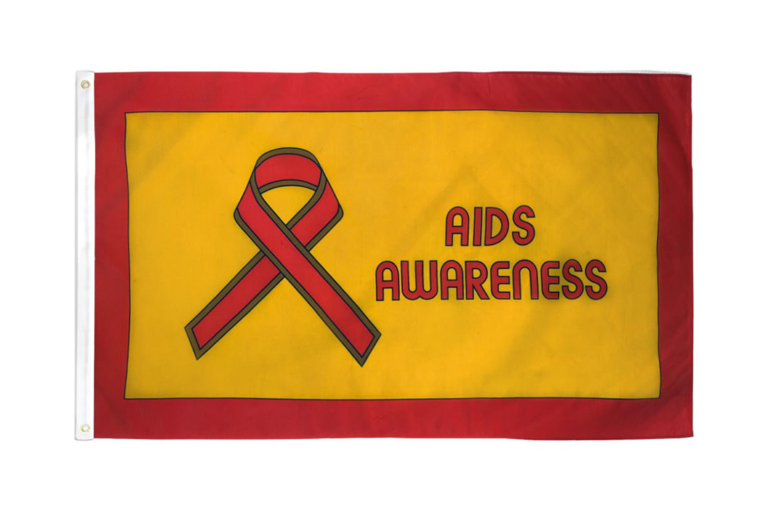 Aids Awareness Flag 3x5ft Poly - Flags Importer