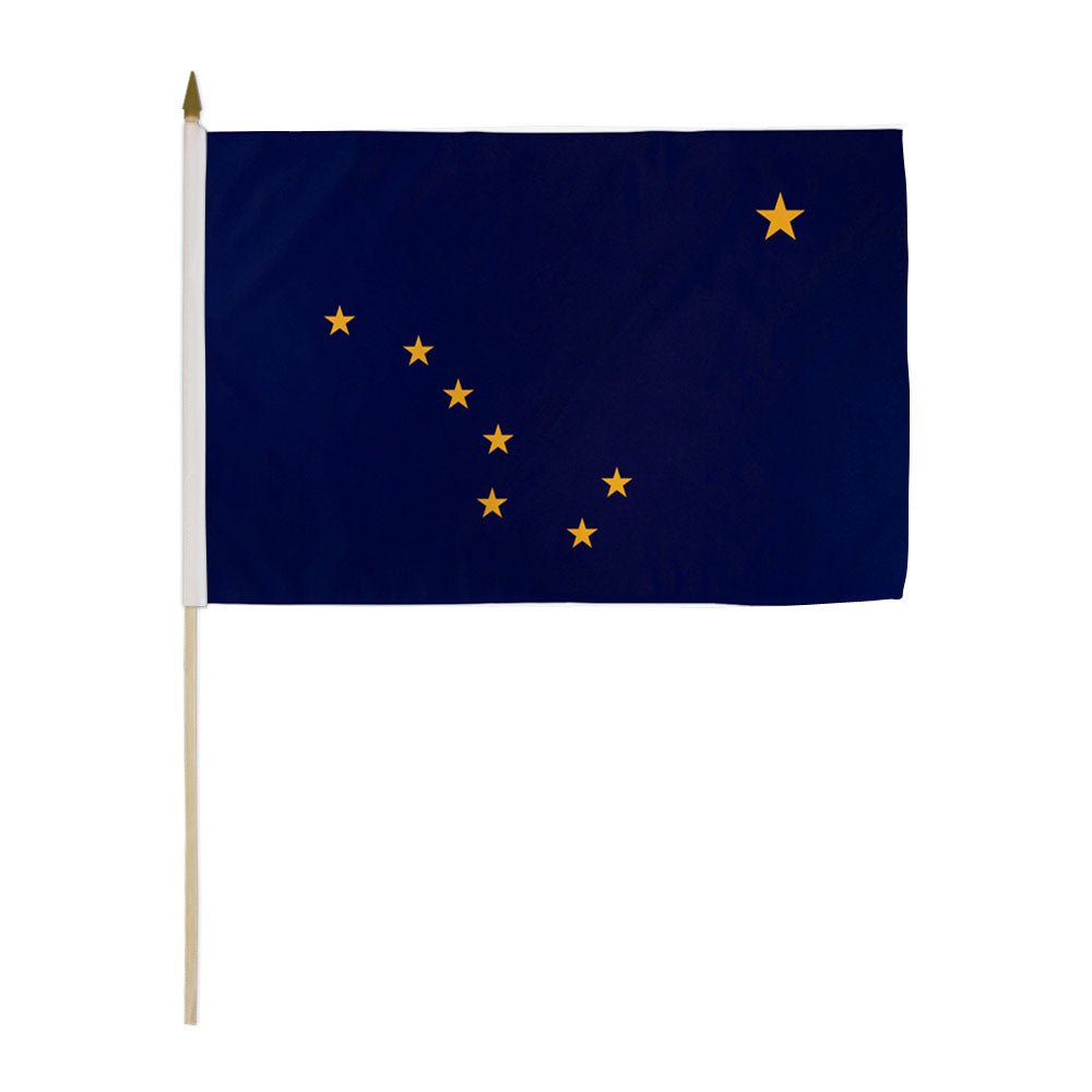 Alaska 12x18in Stick Flag - Flags Importer