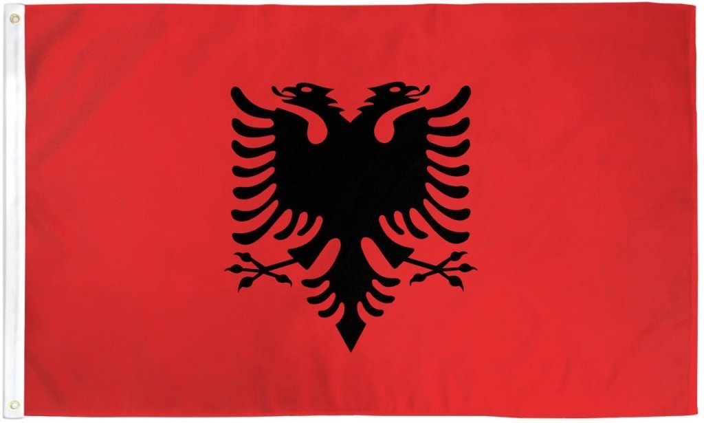 Albania Flag 3x5ft Poly - Flags Importer