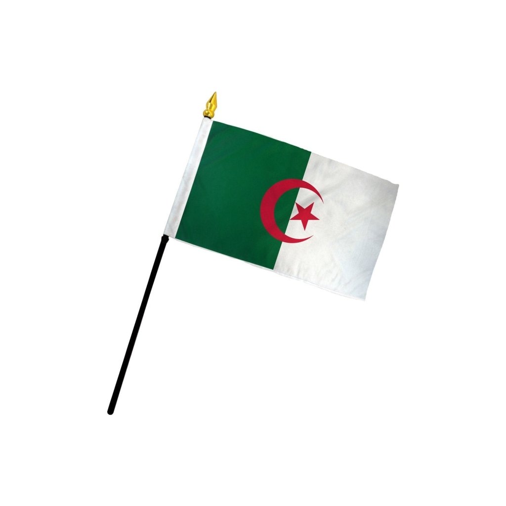 Algeria 4x6in Stick Flag - Flags Importer